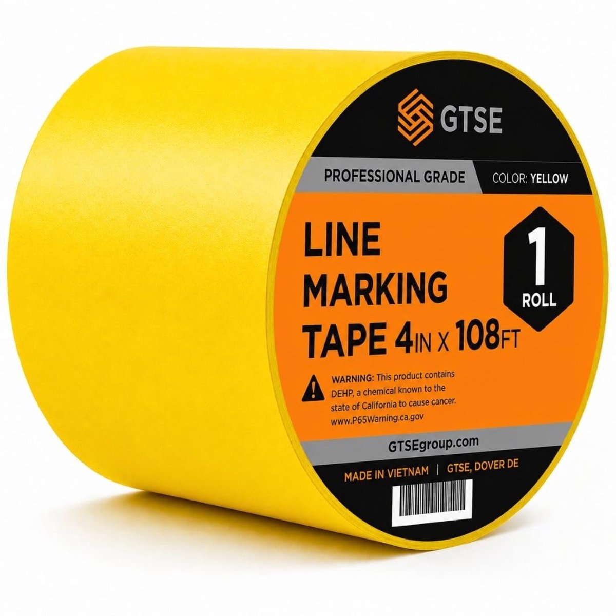 Vloermarkeringsband 100 mm x 33 m - Geel - Sterke hechting - Ideaal voor dansvloeren - ShopVlot