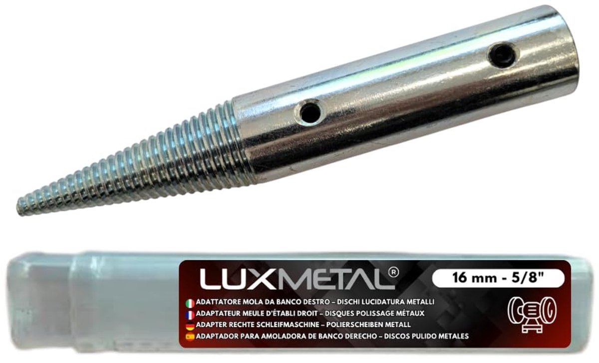 Adapter conische spindel rechts 16 mm - 5/8 inch - polijstschijf montage - ideaal voor polijstmachines - ShopVlot