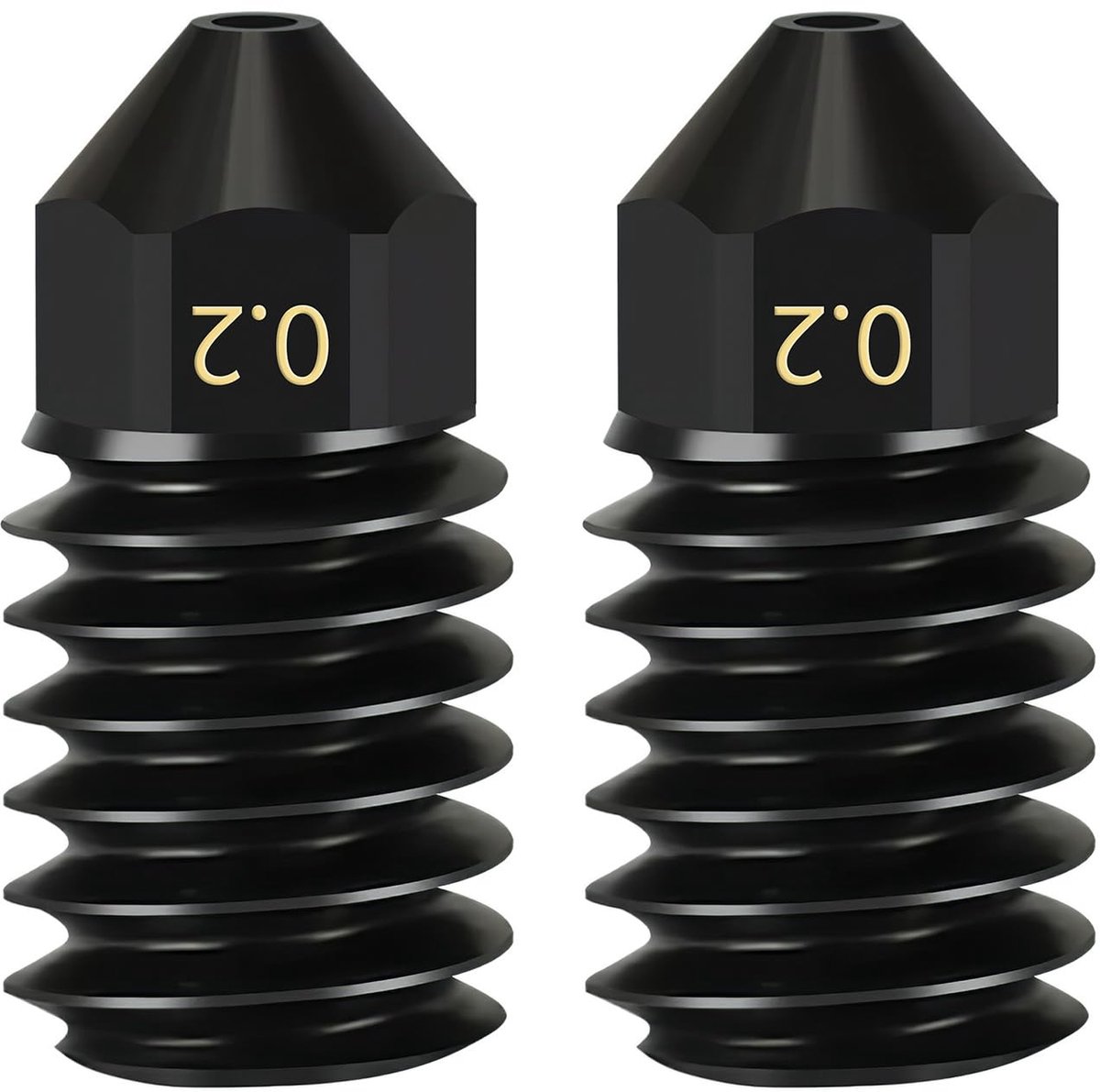 3D printer nozzles 0.2mm - gehard staal - hoge temperatuur tot 500°C - precisie bij diverse materialen - ShopVlot