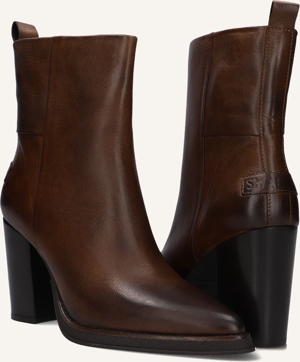 Shabbies Amsterdam - GRUNCH AMI Ankle Boot Leather Brown - Maat 40