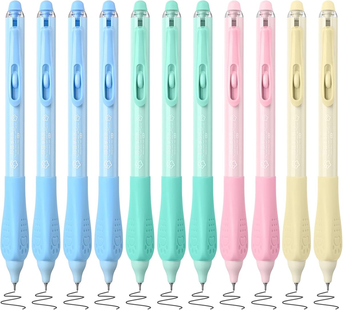 Erasable gelpennen 11 stuks - 0.5mm zwarte inkt - comfortabele grip - stil schrijven - ShopVlot