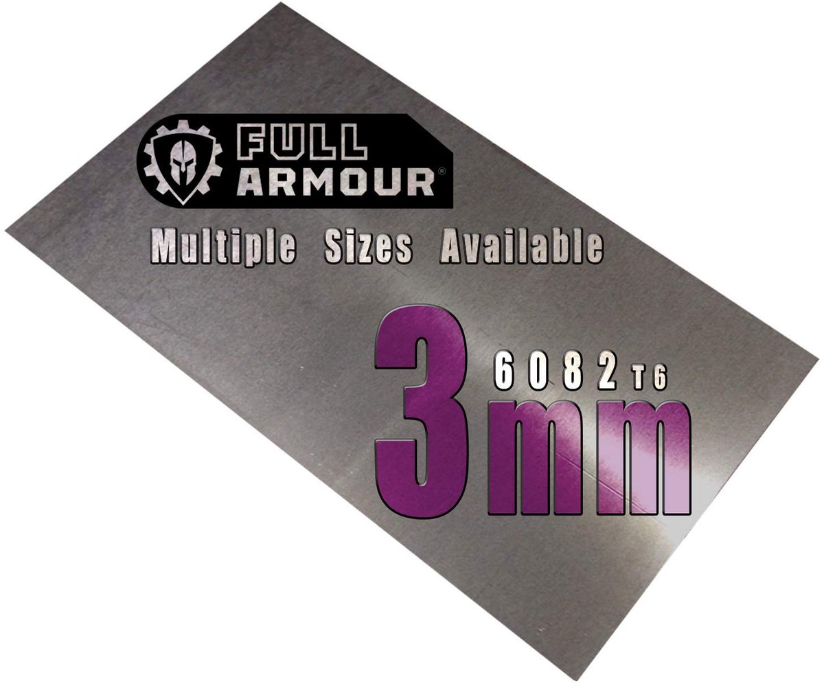 Aluminium plaat 300mm x 100mm - 3mm dik - kwaliteit 6082T6 - ideaal voor constructies - ShopVlot
