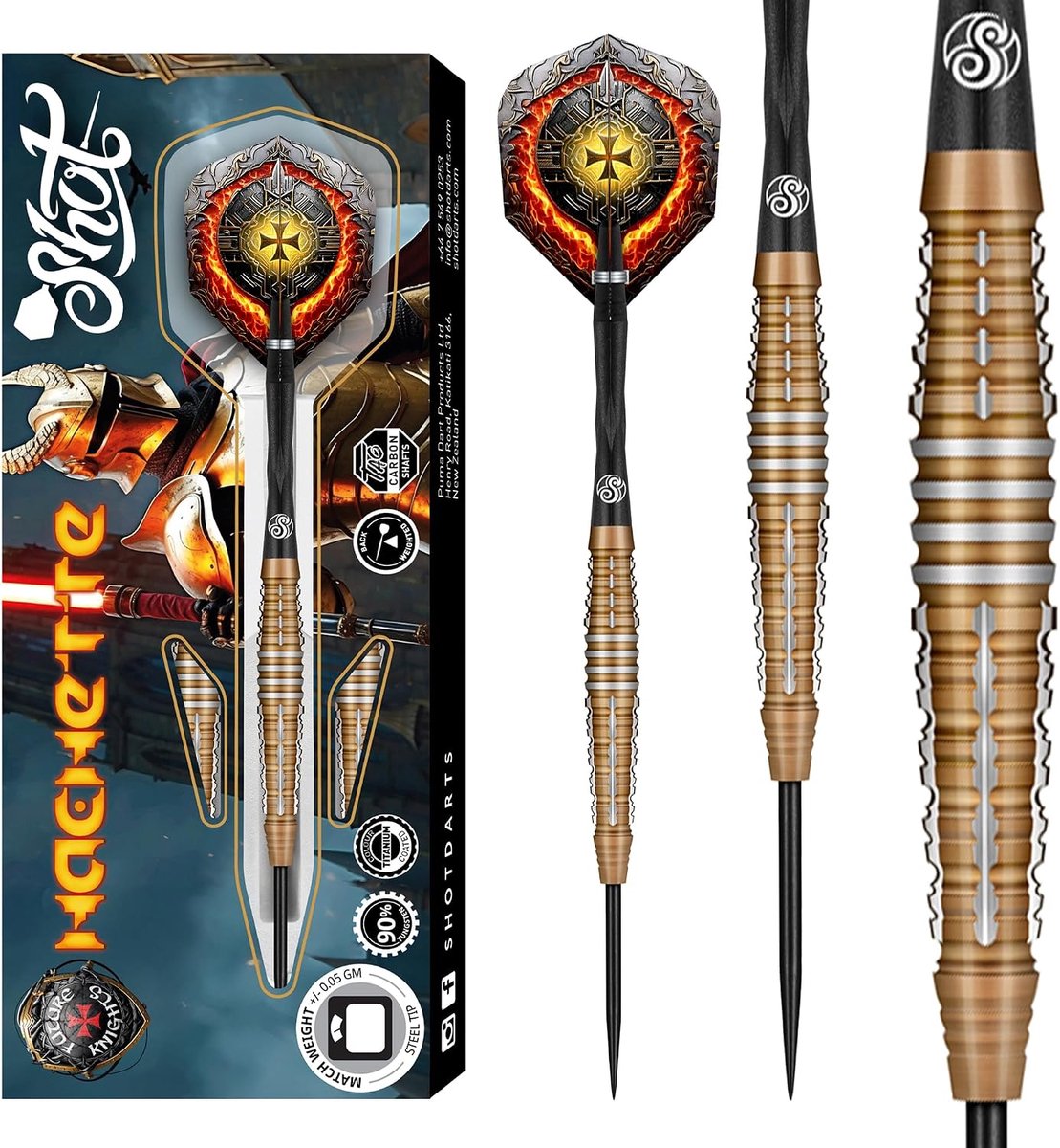 Dartset met Stalen Punt - 90% Tungsteen - 24g - Perfect voor Toernooien - ShopVlot