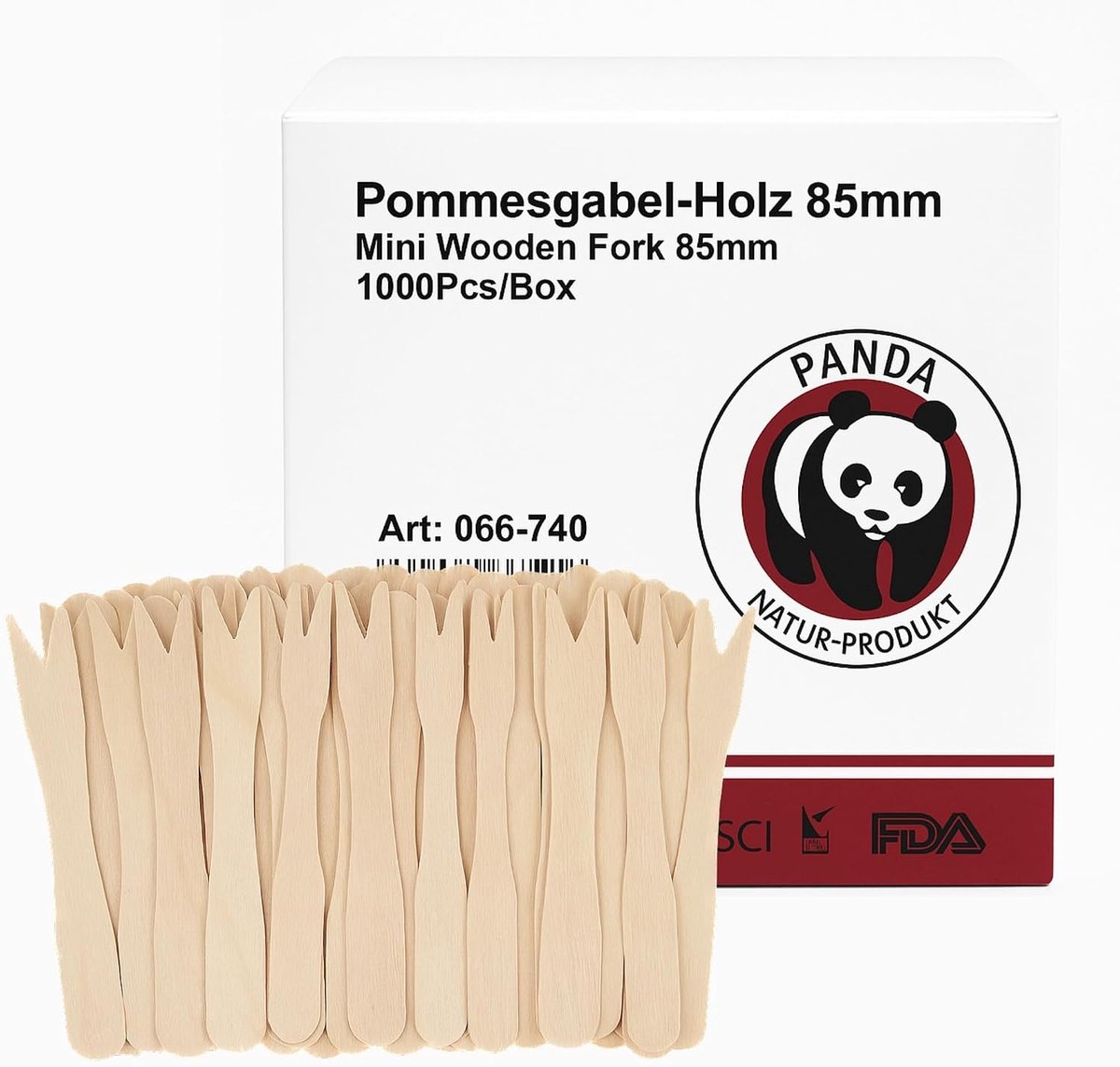 Mini vorkjes 85 mm - houten vorkjes - milieuvriendelijk - ideaal voor snacks - ShopVlot