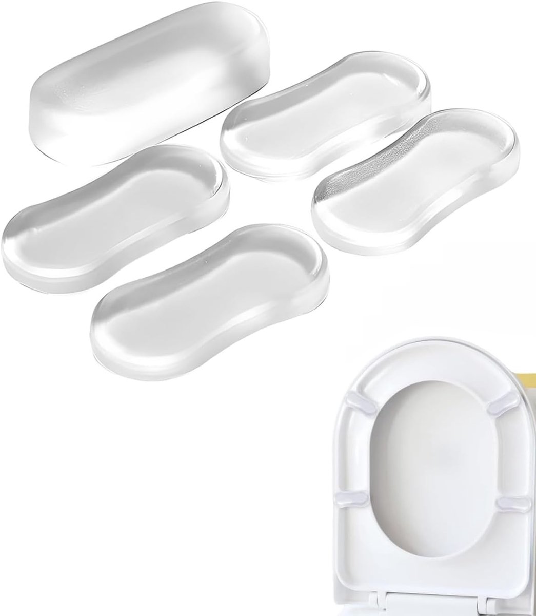 Wc-bril buffer 10 stuks - universele rubberen buffers - zelfklevend - stil sluiten tegen luid slaan - ShopVlot