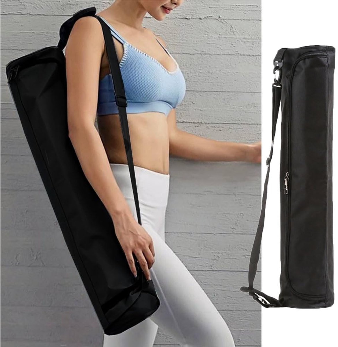 Yogamat met verstelbare draagriem - multifunctionele opbergzak - voor gym en strand - ideaal voor thuistraining - ShopVlot