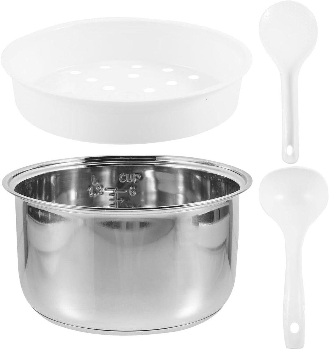 Rijstkoker 3L - Vervangende binnenpan - RVS - Perfecte warmteverdeling - ShopVlot