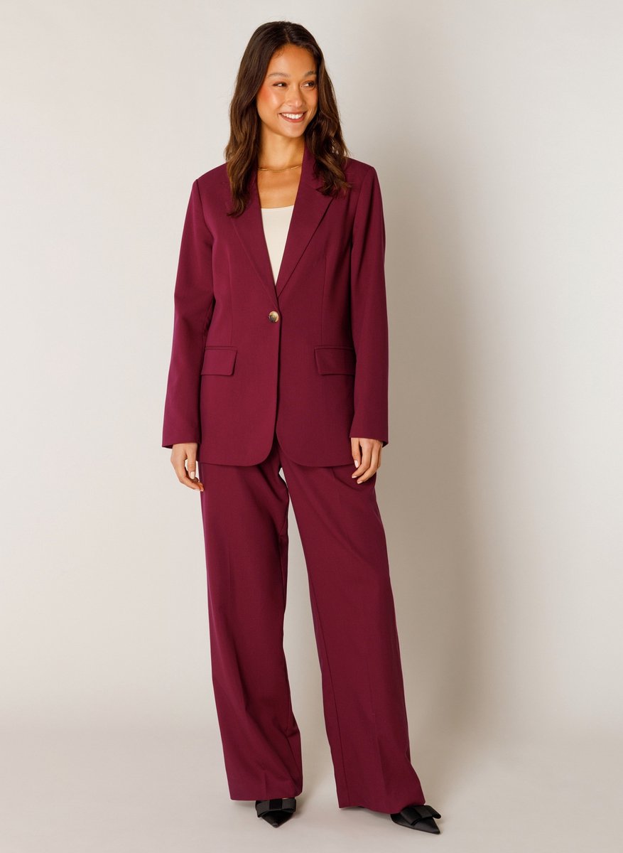 BASE LEVEL Yella Blazers - Wine Red - maat 40