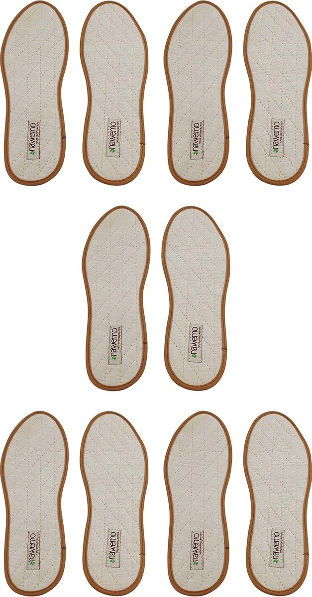 Cinnamon zoolen licht (pakket van 5) - beige - tegen voetgeur en schimmel - voor aangenaam droge en warme voeten - ShopVlot
