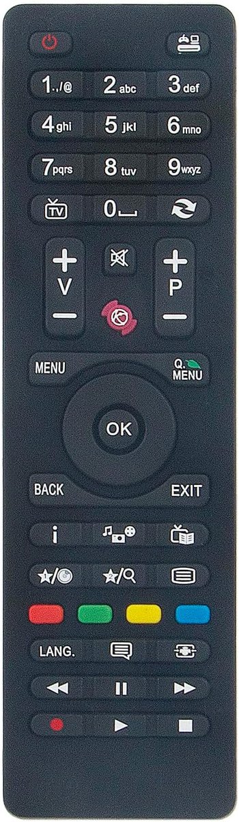 Afstandsbediening vervangend model - RC4849 RC4870 RC4875 - Geschikt voor Telefunken JVC Finlux Sharp TV - ShopVlot
