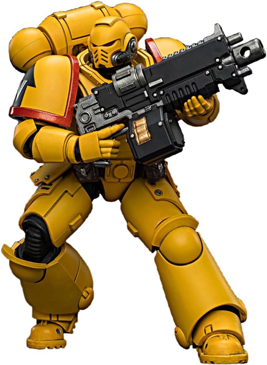 Actiefiguur Warhammer 40.000 Imperial Fists Intercessor 1/18 - Inclusief boutgeweer, boutpistool en kettingzwaard - ShopVlot