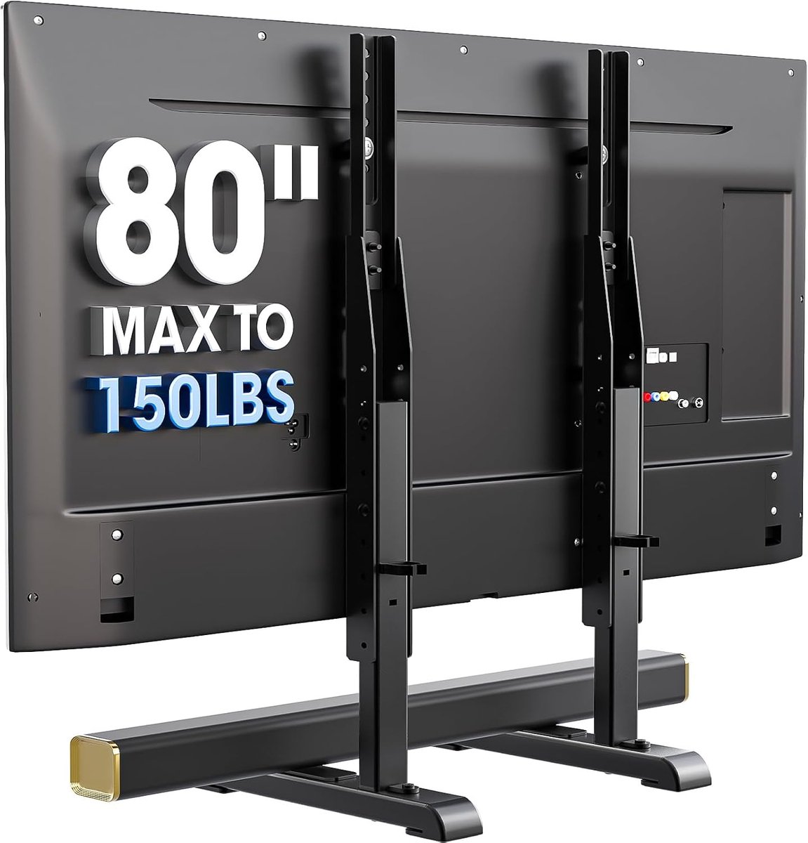 SnelShoppen - Universele TV-standaard voor 24-80 inch LCD LED TV's, Hoogte Verstelbaar, Max VESA 800x500mm, Stevige Tafelstandaard tot 150 lbs, Ideaal