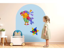 Cleverclixx | Magnetische muursticker | Clever Blue | 95x75cm | Blauw