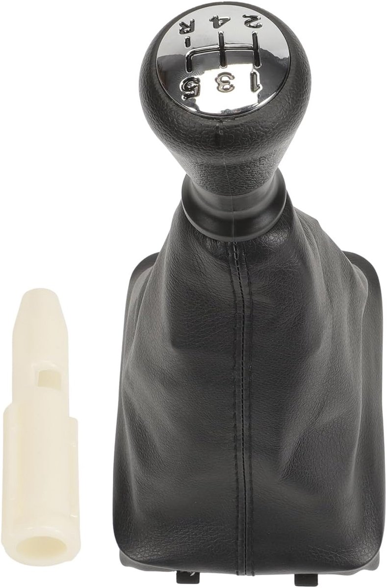 Versnellingspook chroom met lederen bellows - voor Peugeot 106, 206, 306, 406, 605, Expert, Partner - ShopVlot