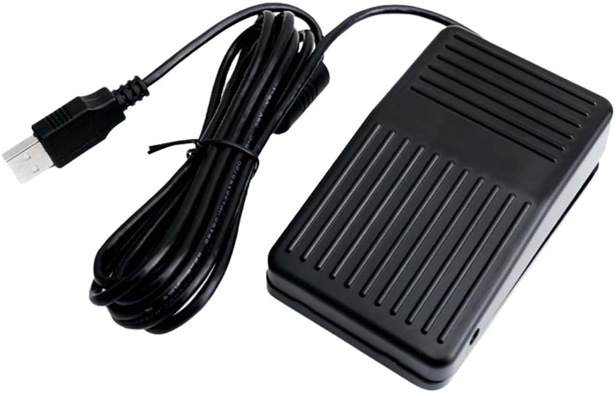 Voetpedaal USB - 2 m kabel - antislip voetschakelaar - ideaal voor games en mediabesturing - ShopVlot