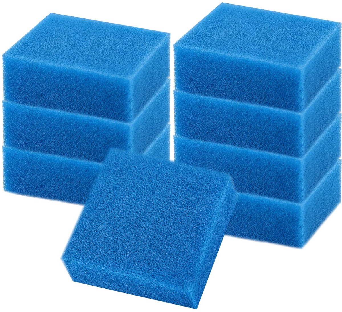 Filterspons 8 stuks - 95 x 95 x 48 mm - grove sponzen - hoge dichtheid voor aquaria - ShopVlot