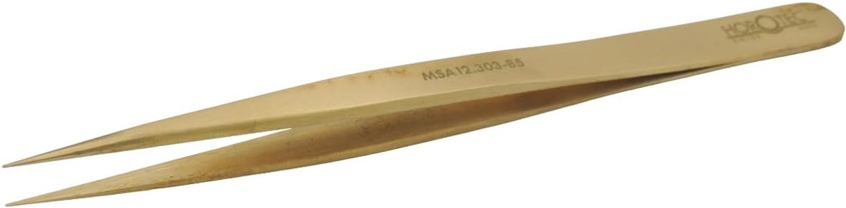 Precisietweezers 125 mm - Messing - Sterk en puntig - Perfect voor horlogemakerij - ShopVlot