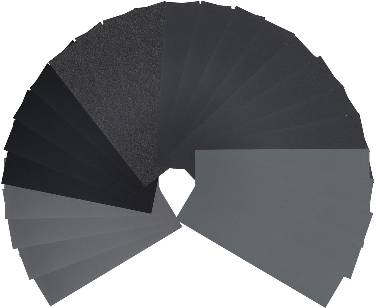 Schuurpapier set 60 stuks - 80-3000 korrel - nat en droog - ideaal voor hout, metaal en steen - ShopVlot