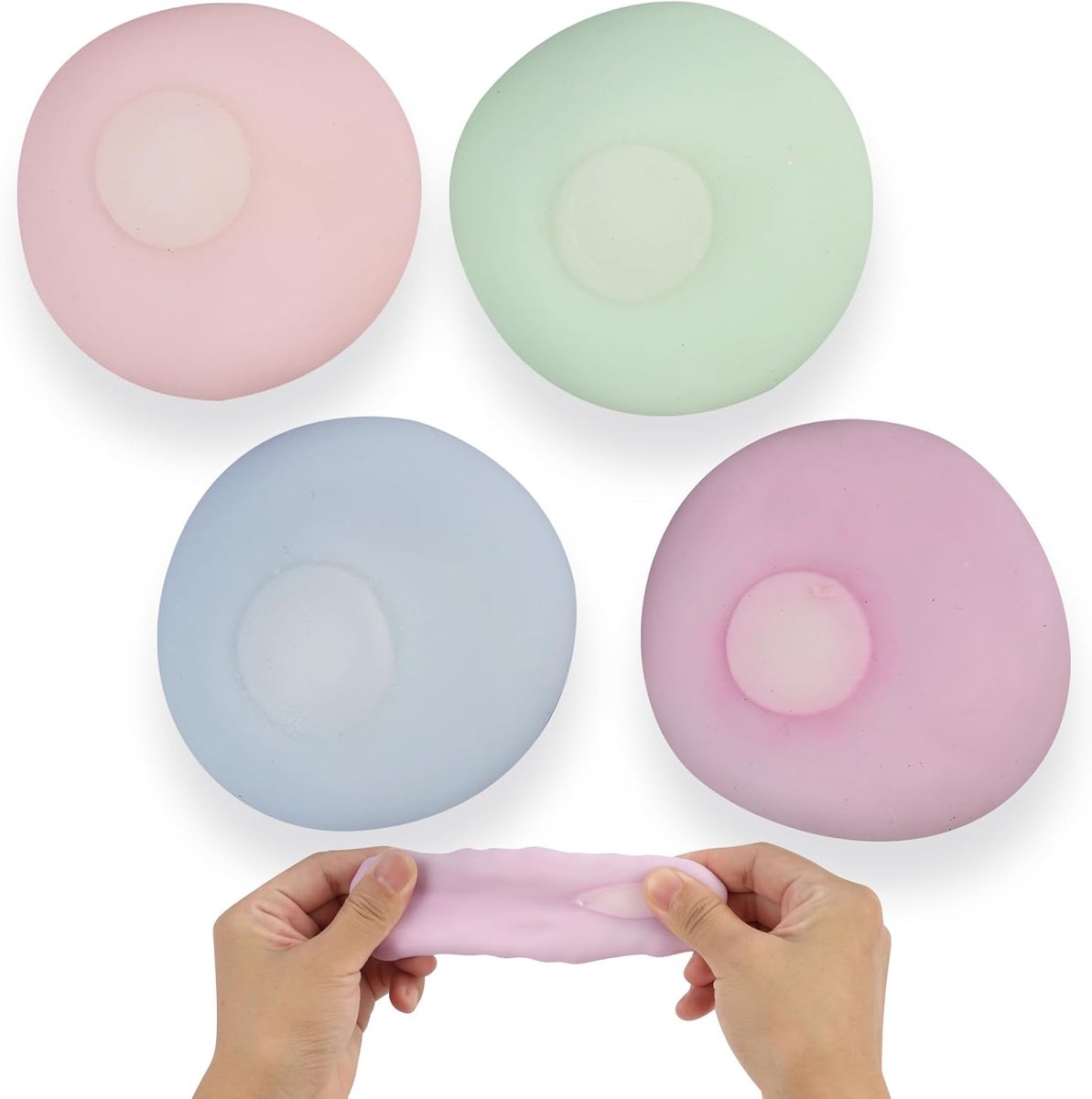 Handontspanning ballen set van 4 - zachte stressballen - ergonomisch ontwerp - bevorder handmobiliteit - ShopVlot