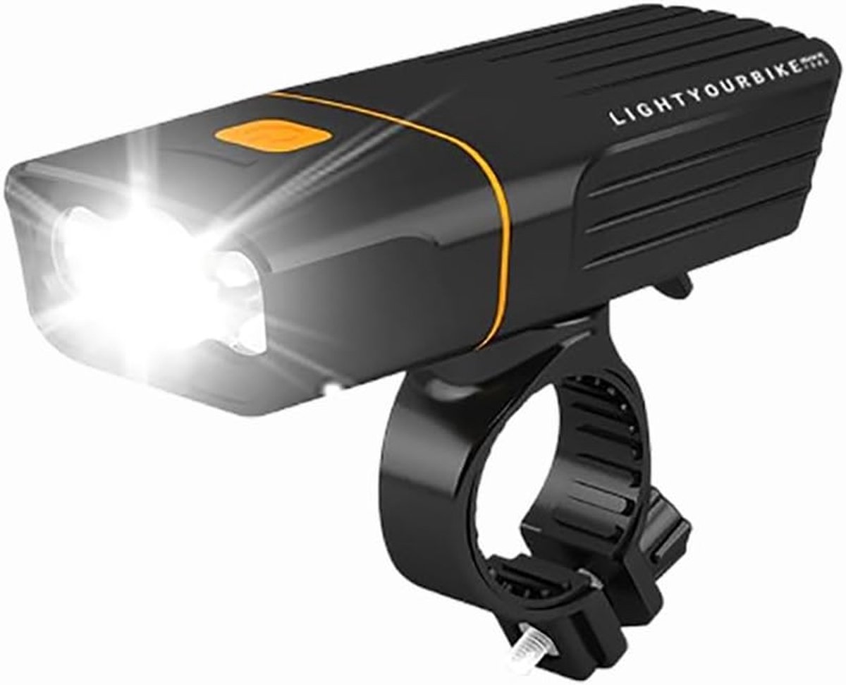 Fietslamp LED 1.500 lumen - Oplaadbaar - Waterdicht IPX-5 - Optimale zichtbaarheid tot 500 meter - ShopVlot