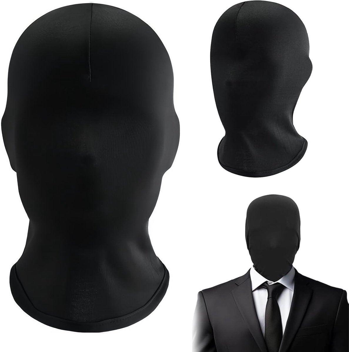 Volgelaatsmasker zwart 2 stuks - polyester - volledige hoofdbedekking - ideaal voor Halloween - ShopVlot