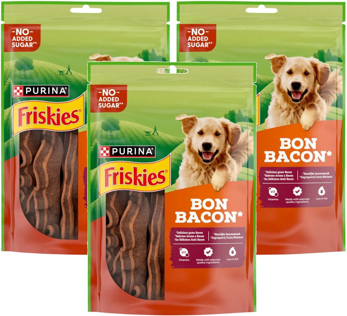 Purina Friskies Bon Bacon - Multipack - Hondensnack - 360g (3x120g)
