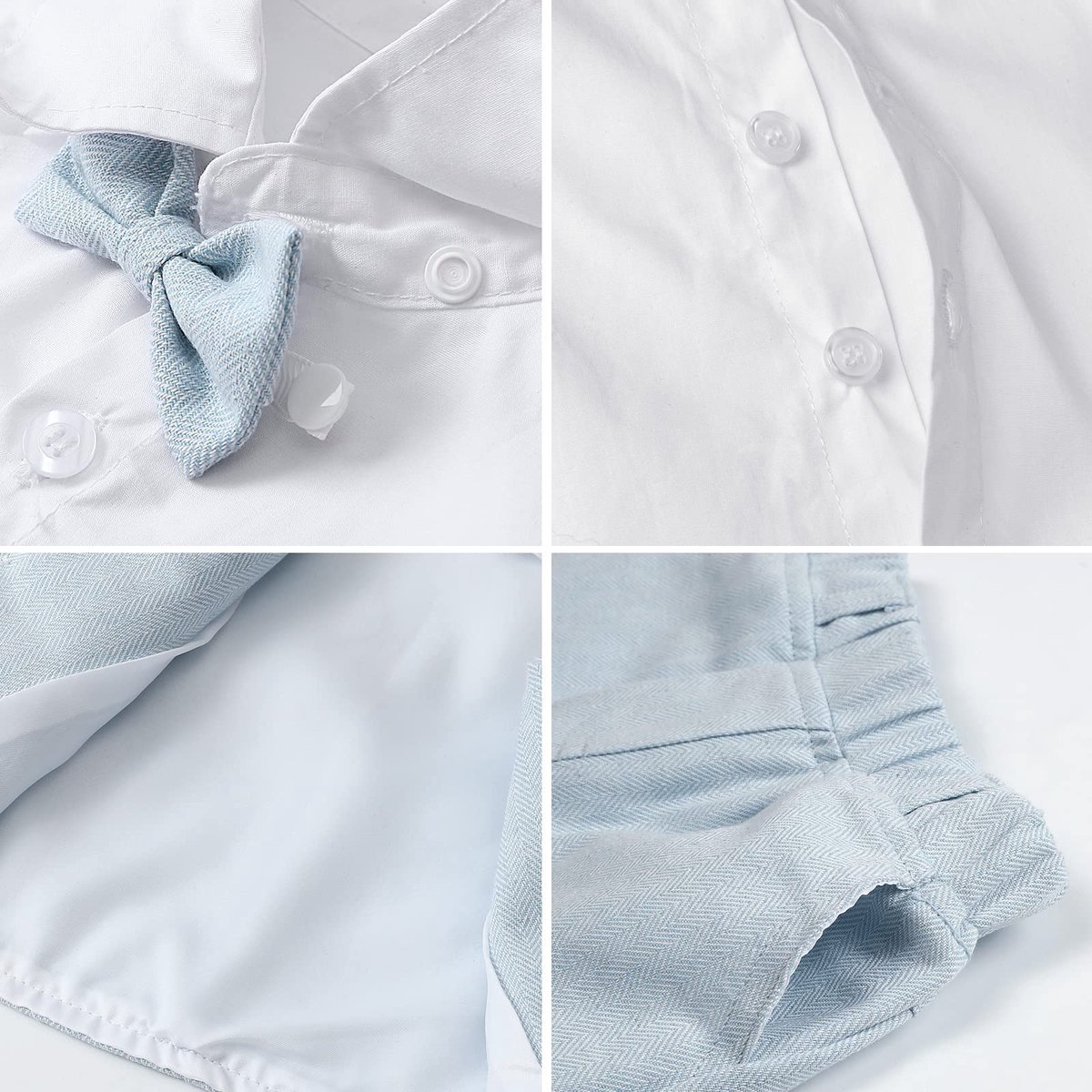 Baby outfits jongens 12-18 maanden - mintgroen - korte mouwen - ideaal voor bruiloft of doop - ShopVlot