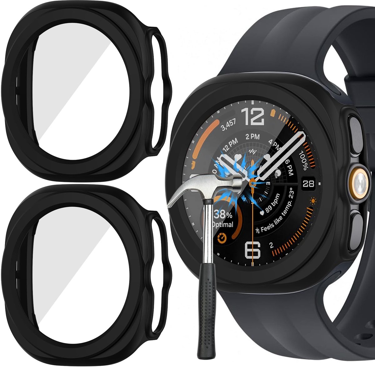 Jvchengxi 2 stuks, 47 mm - zwart - duurzaam materiaal - ideaal voor dagelijks gebruik - ShopVlot