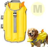 Hondenzwemvest - Maat M schattig - Hoog drijfvermogen - Extra kinondersteuning - Verstelbaar handvat - Zwemvest Hond voor kleine honden - voor ca. 4,5 tot 9 kg - Voor teckel, bulldog, bichon en kleine middengrote rassen - Geel