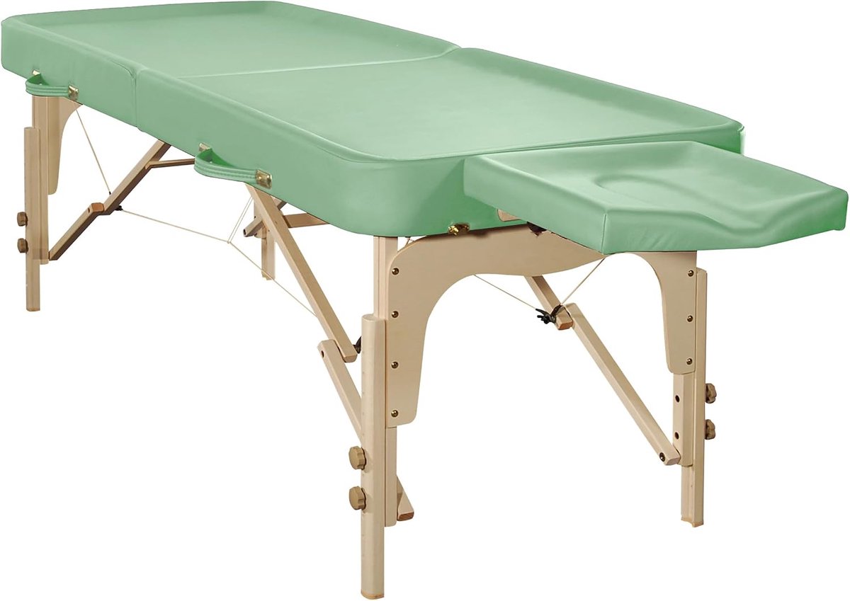 Mobiele Ayurveda Massagestoel - 2 zones opvouwbaar - Beukenhout - Perfect voor olie massage - ShopVlot