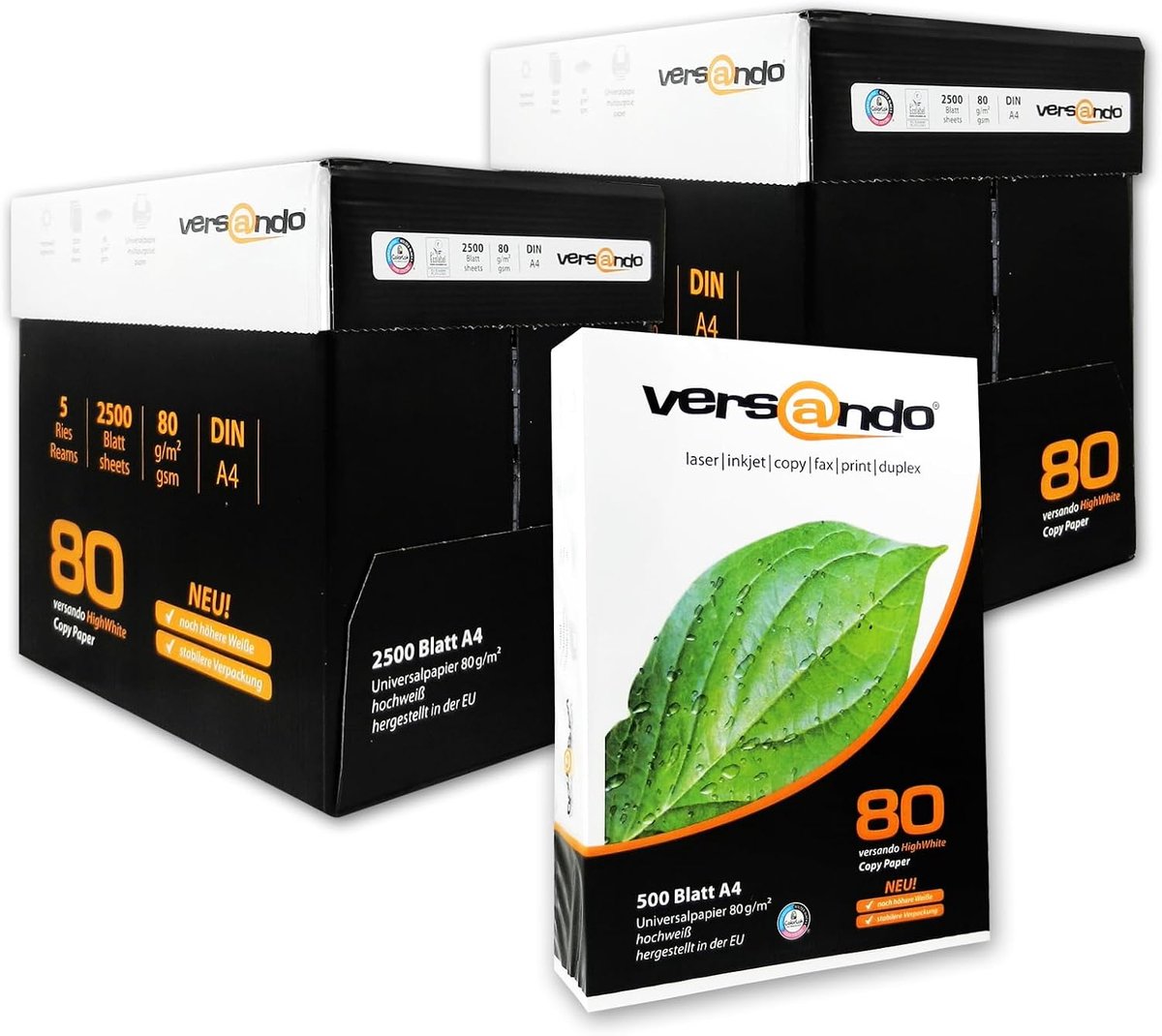 Kopieerpapier DIN A4 80g/m² - hoogwit - PEFC-gecertificeerd - ideaal voor alle printers - ShopVlot