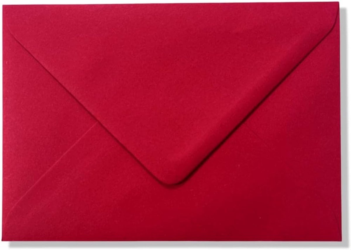Enveloppen C6 162x114mm - Luxe Rood - 100 GSM - Perfect voor uitnodigingen - ShopVlot