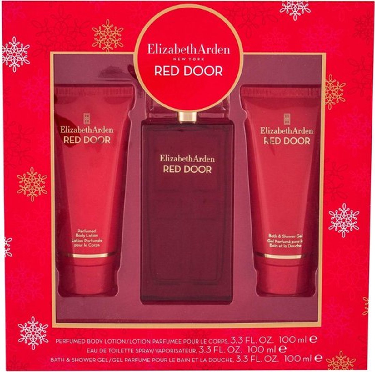 ELIZABETH ARDEN RED DOOR GESCHENKSET EAU DE TOILETTE 100 ML + DOUCHEGEL 100 ML + BODYLOTION 100 ML