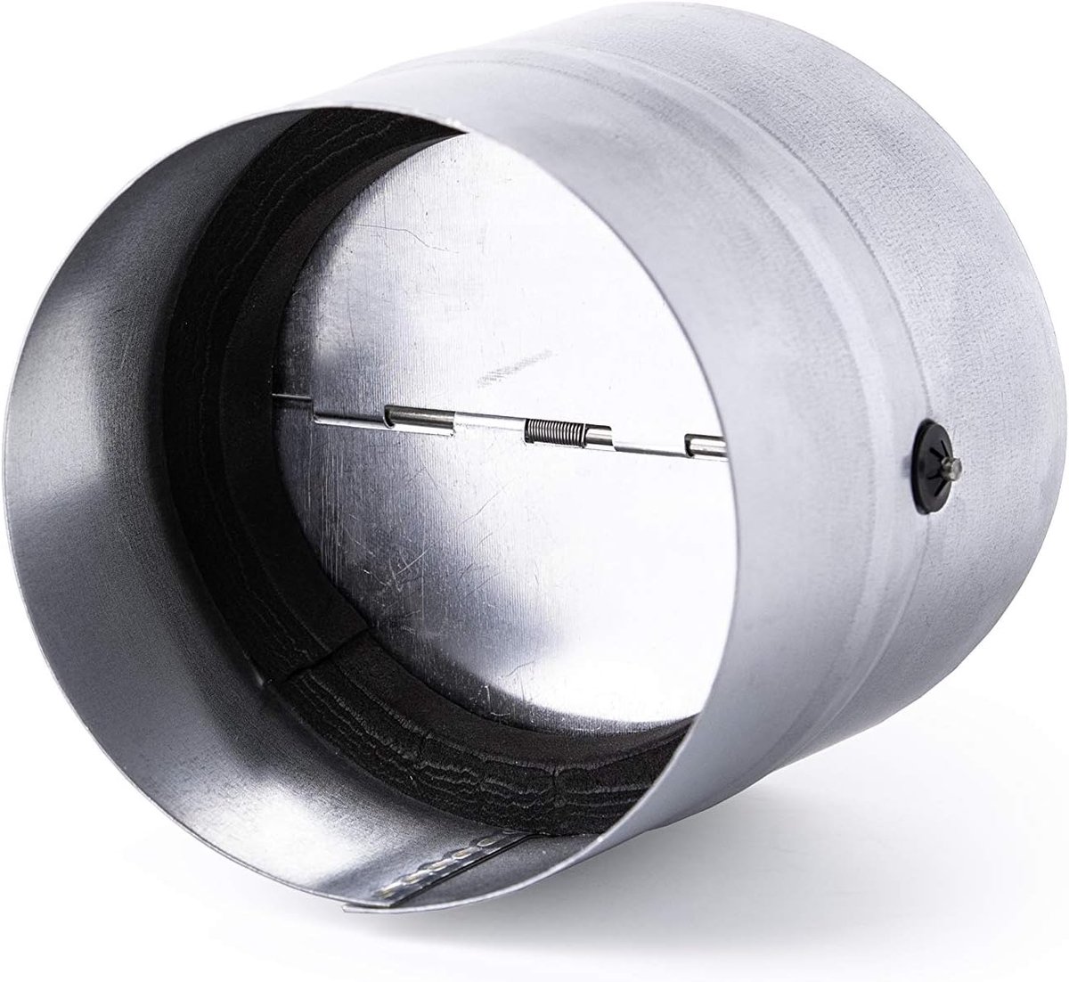 Connector check valve Ø 100mm - Galvanized - Voorkomt koude luchtinlaat - ShopVlot
