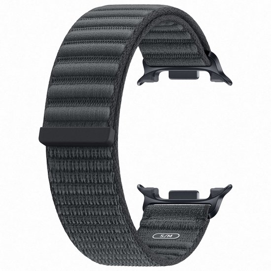 Samsung Galaxy Watch 9 Nylon Fabric Bandje Zwart S/M