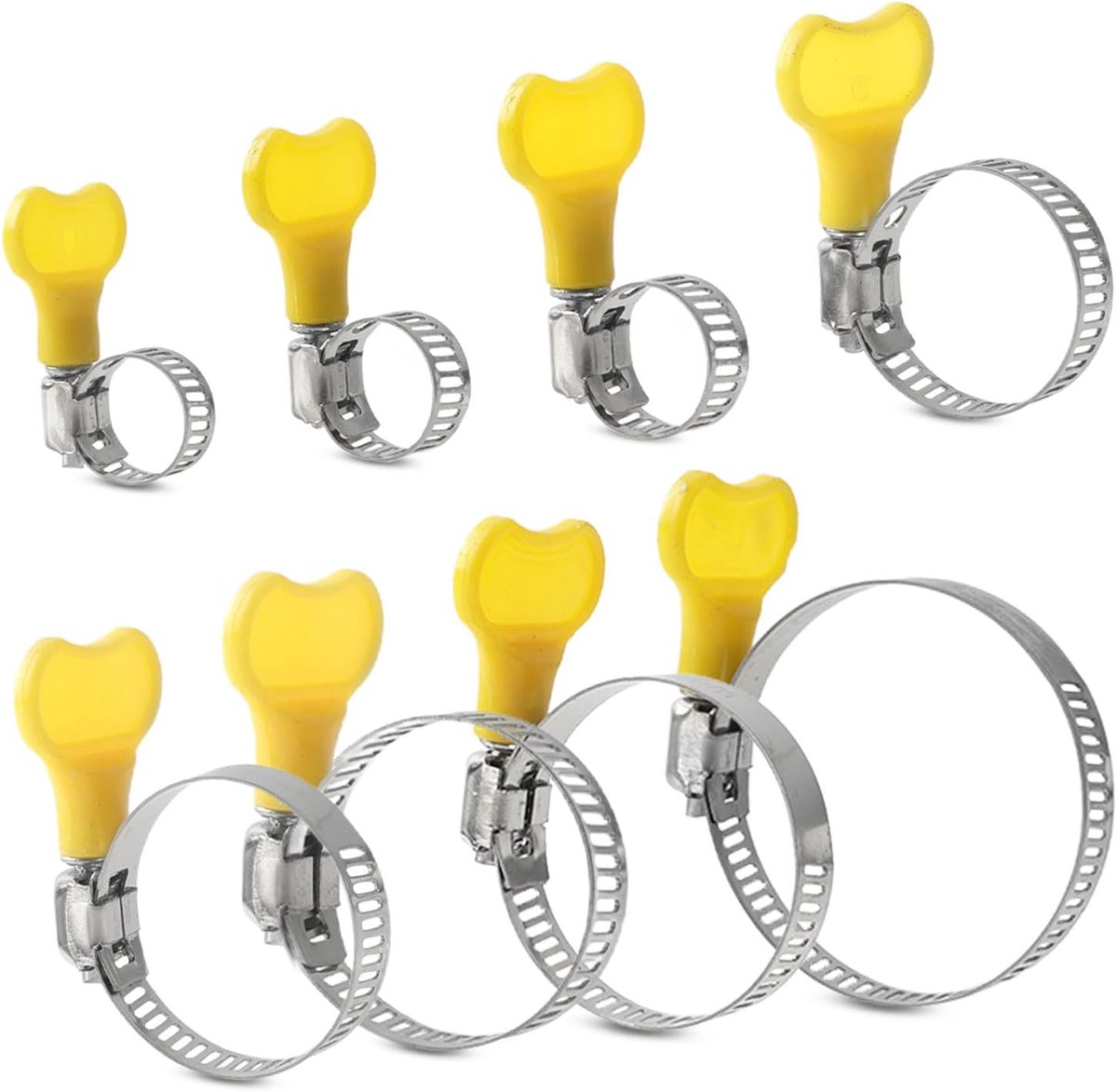 Slangenklemmen set 32-delig - RVS - 6 maten (8-44mm) - Perfect voor leidingen - ShopVlot