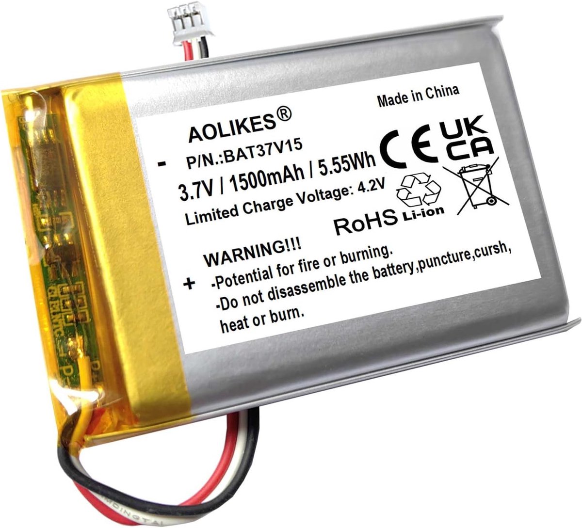 Oplaadbare batterij 1500mAh - 3.7V vervangingsbatterij - geschikt voor Vtech VM981 - ShopVlot