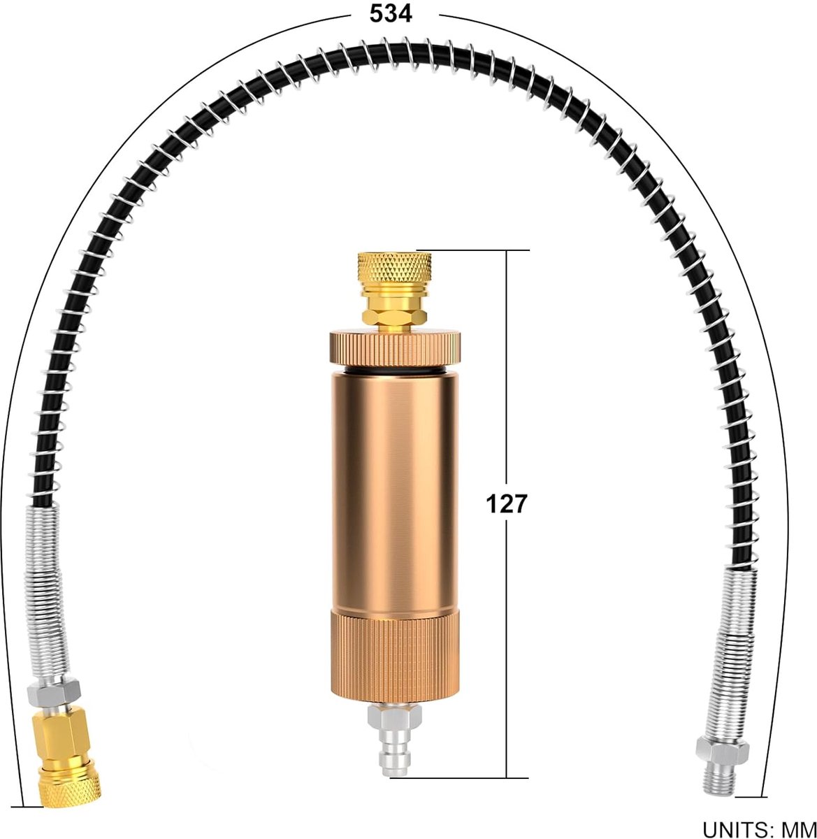 Waterolie separator 30Mpa - 20 inch flexibele slang - snelle koppeling - voor hoge drukcompressor - ShopVlot