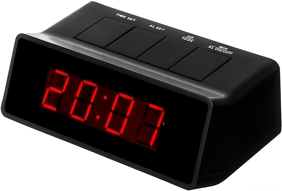 Digitale LED wekker 110dB - batterijvoeding - extra luid - ideaal voor zware slapers - ShopVlot