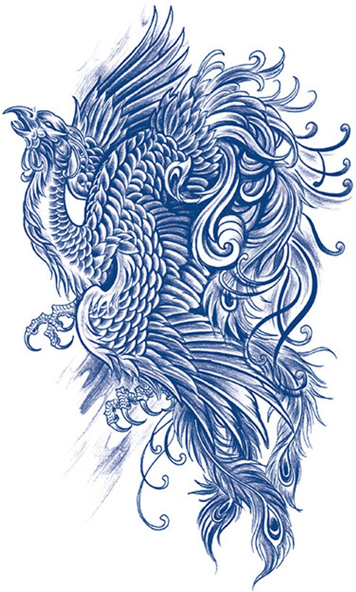 Tijdelijke tattoo Phoenix sierlijk 2 weken