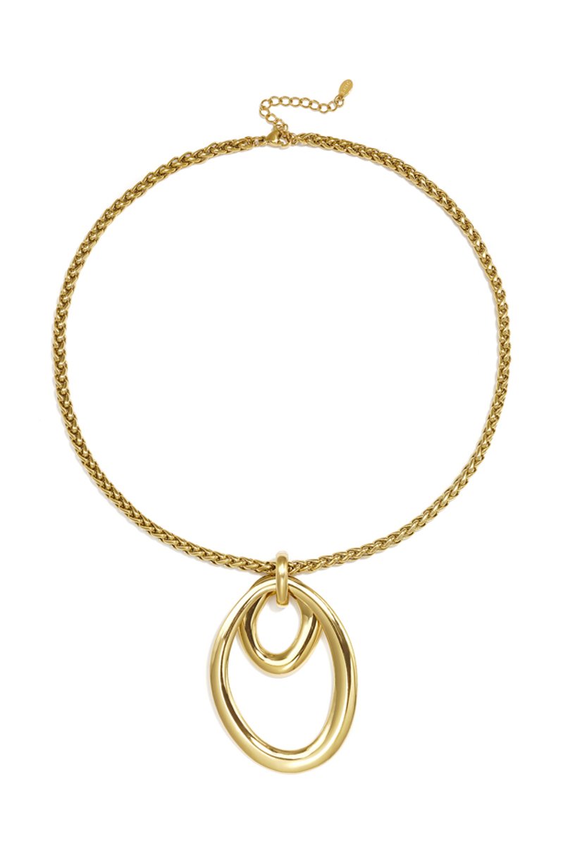 Modern-Klassieke RVS Schakelketting met Ringvormige Bedel – Daily Simple - Goud