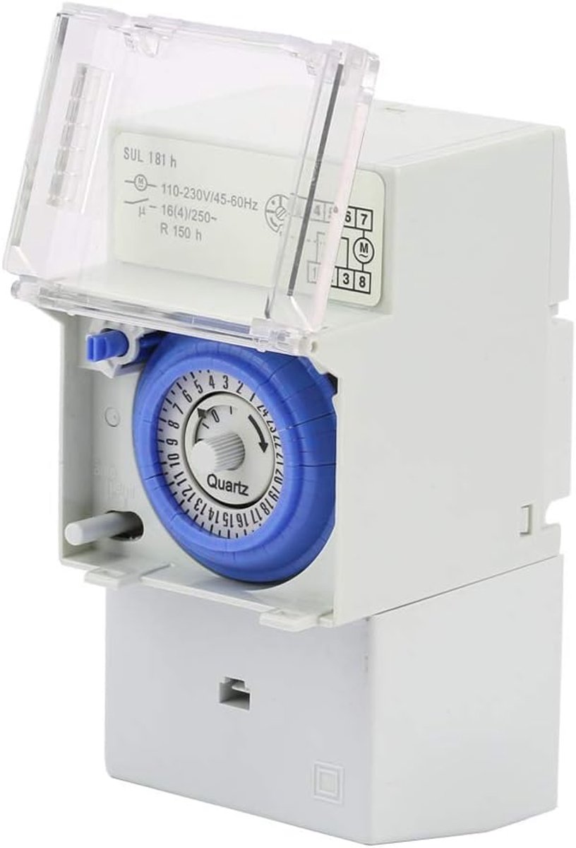 24-uurs analoge timer - handmatige bediening - nauwkeurige tijdsregistratie - ideaal voor huishoudelijke apparaten - ShopVlot