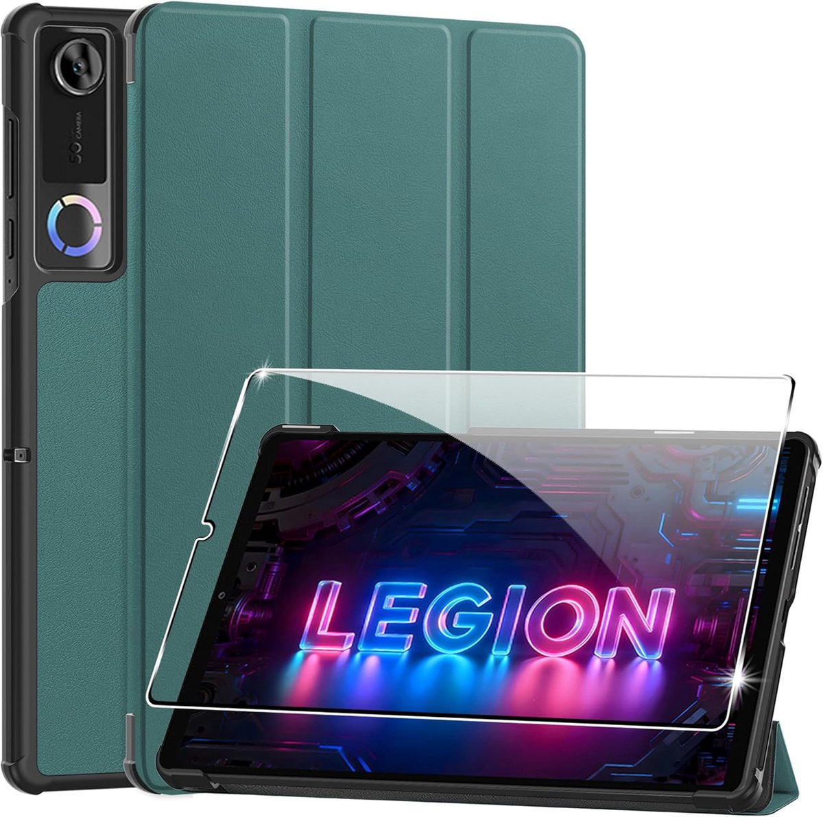 Tablethoes voor Lenovo Legion Tab Gen 5 8,8 inch - Lederen hoes - Krasbestendig - Automatisch waken/slaap - ShopVlot