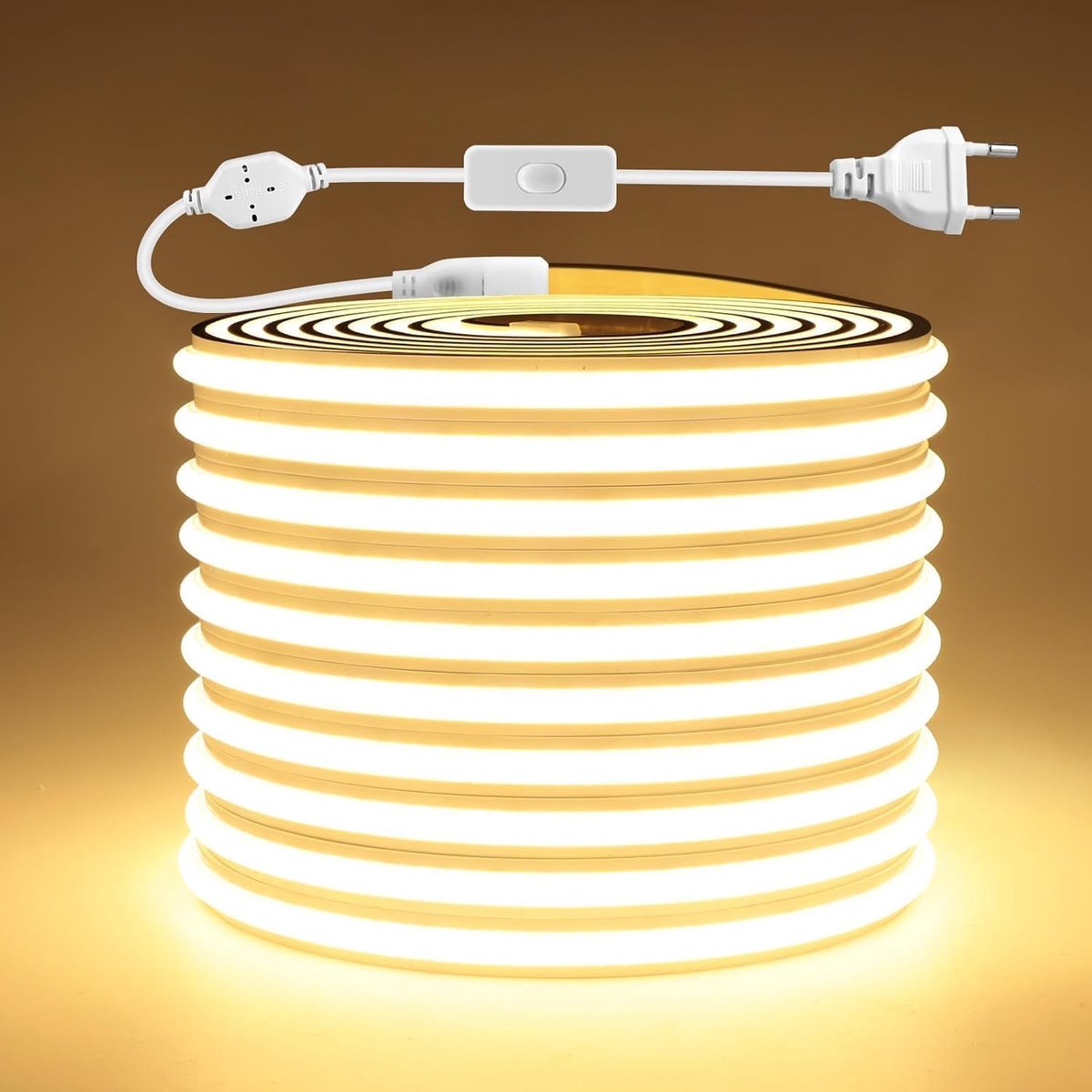 LED Strip 2 m 220 V - Warm Wit 3000 K - Flexibel en Waterdicht - Ideaal voor Sfeervolle Verlichting - ShopVlot