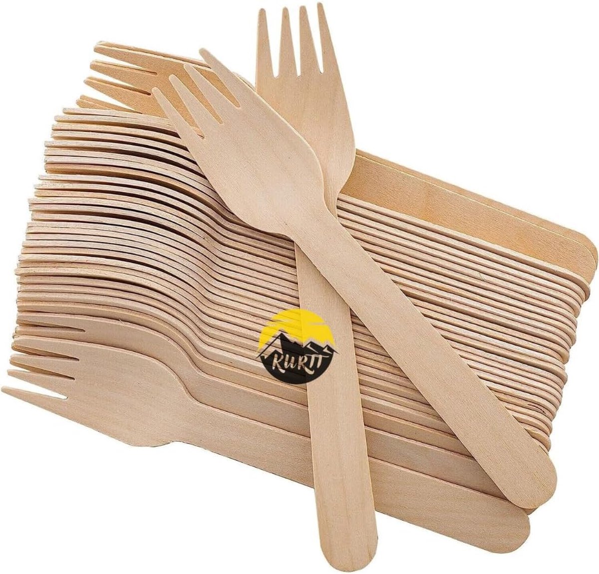 Houten vorken 160mm - 2000 stuks - composteerbaar - ideaal voor feestjes - ShopVlot