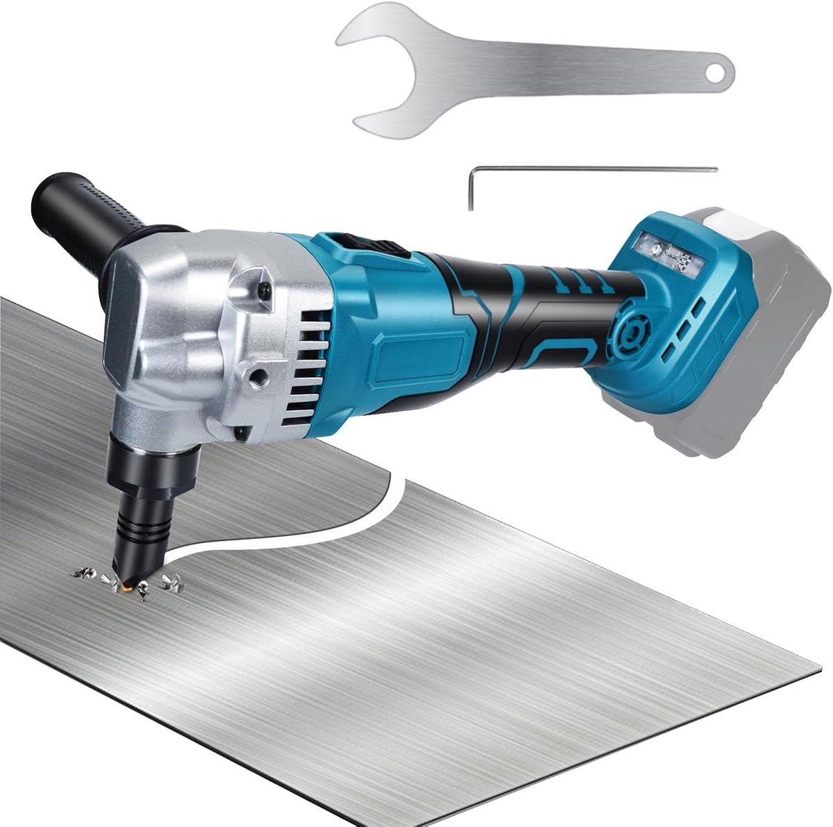 Nagler voor plaatmetaal 950 W - 1900 spm - 360° draaikop - perfect voor precisiewerk - ShopVlot
