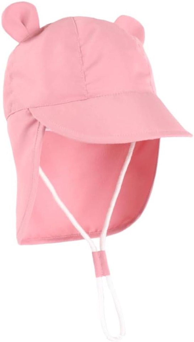 Babymuts Zomerhoed - Kinderzonnehoed Peuterhoed - Bescherming Tegen Zon - Met Nekbescherming - Verkrijgbaar in 3 maten - Diverse kleuren