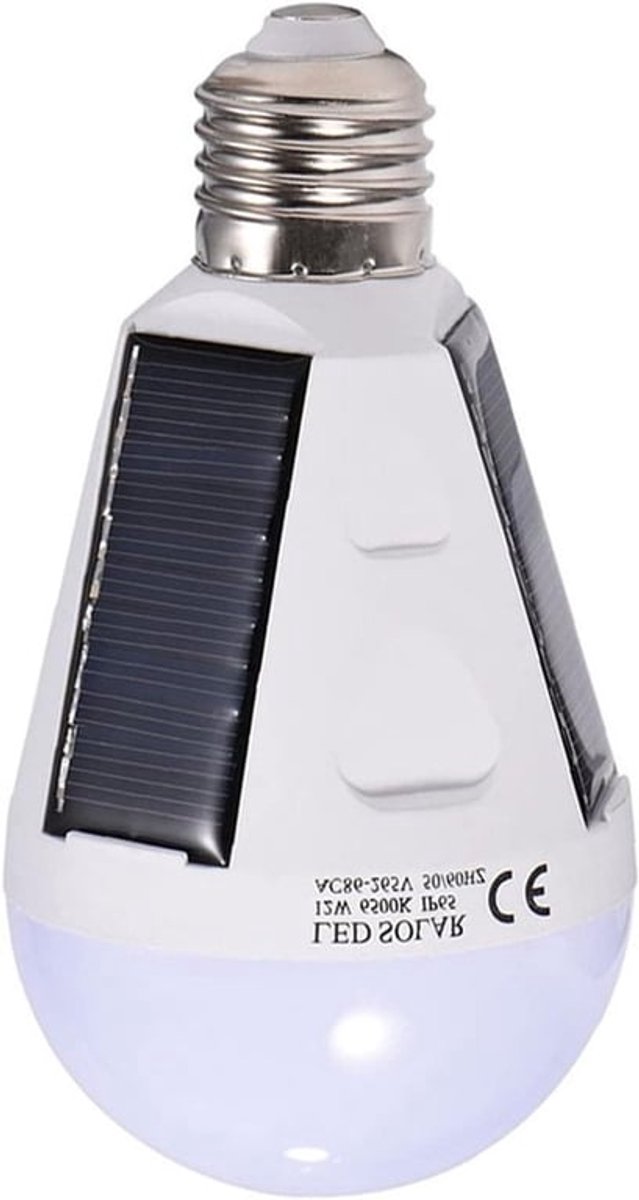 Zonne-LED-gloeilamp draagbaar waterdicht voor wandelen camping (12 W)