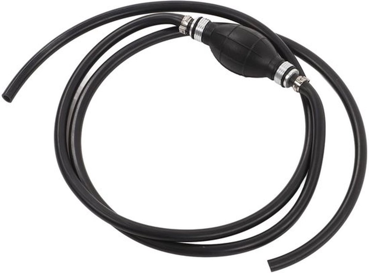 Brandstofslangconstructie Buitenboordbrandstofleidingconstructie Rubber Roestvrij Staal 2,1M 6.89Ft Universele Brandstofleidingconstructie Bootmotor Brandstofslang met Primerlamp