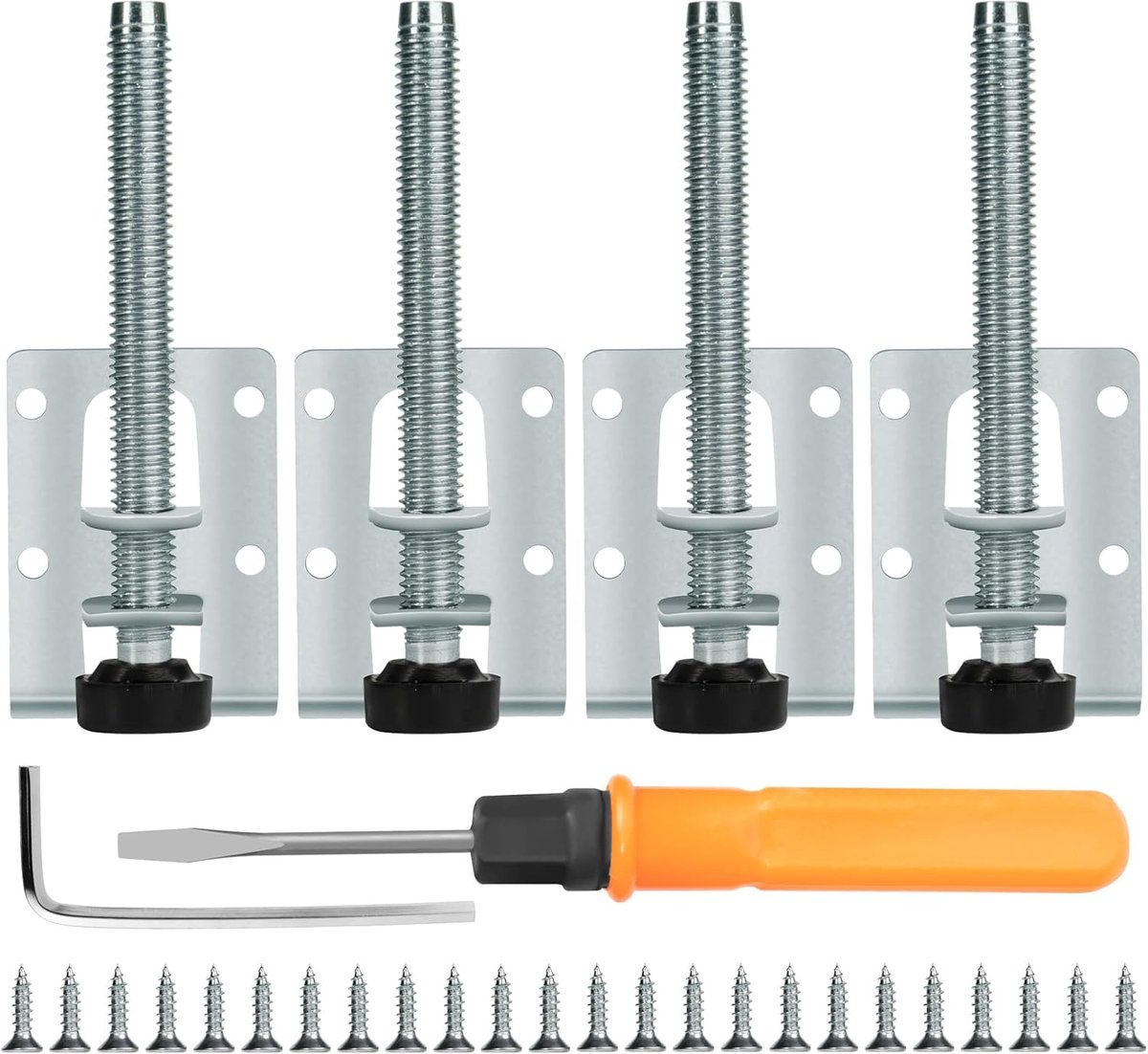 Verstelbare meubelpoten set van 4 - Hoogte verstelbare poten - Stevige staalconstructie - Ideaal voor zware meubels - ShopVlot